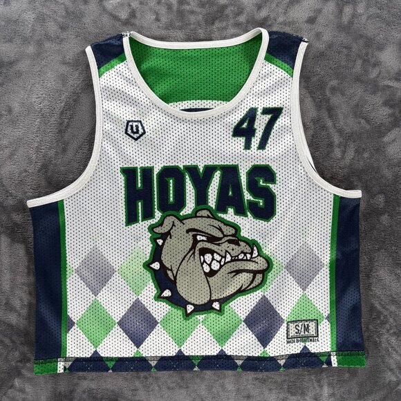 Georgetown Hoyas Lacrosse Jersey Reversible S/M NCAA Team Issued Player Game - Picture 3 of 7